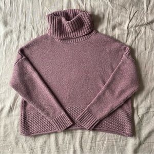 Madewell | Sadler Turtleneck Sweater in Mauve